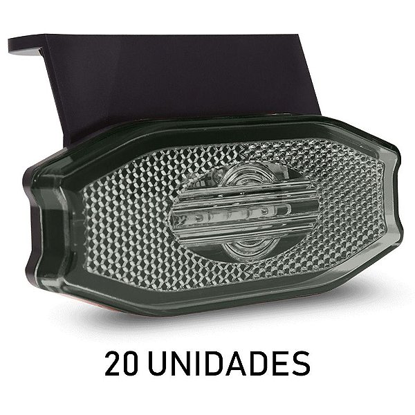 20 Lanterna Lateral Carreta Explusive Bivolt Fumê 3 Leds