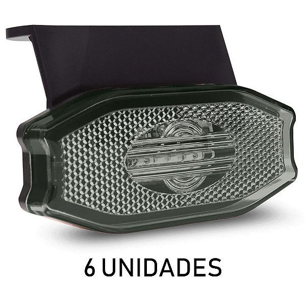 Lanterna Lateral Carreta Exclusive Fumê Led 6 unidades