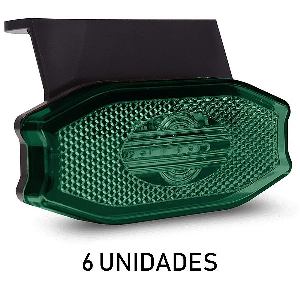 Lanterna Lateral Carreta Exclusive Verde Led 6 unidades