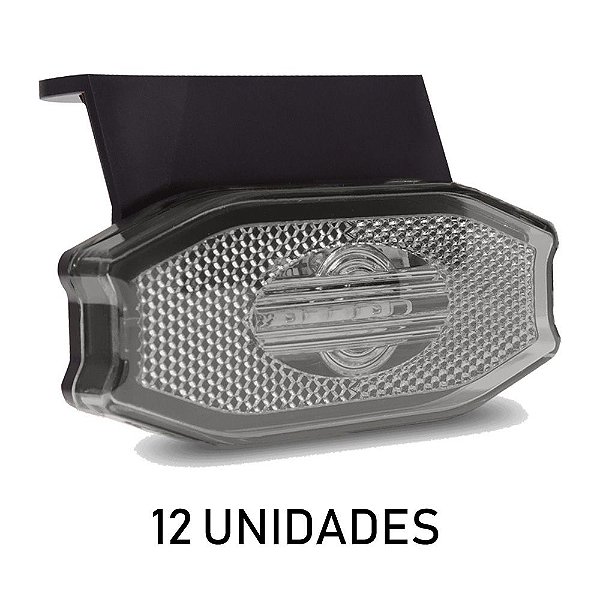 12 Lanterna Lateral Carreta Bau Exclusive Cristal 3 Leds