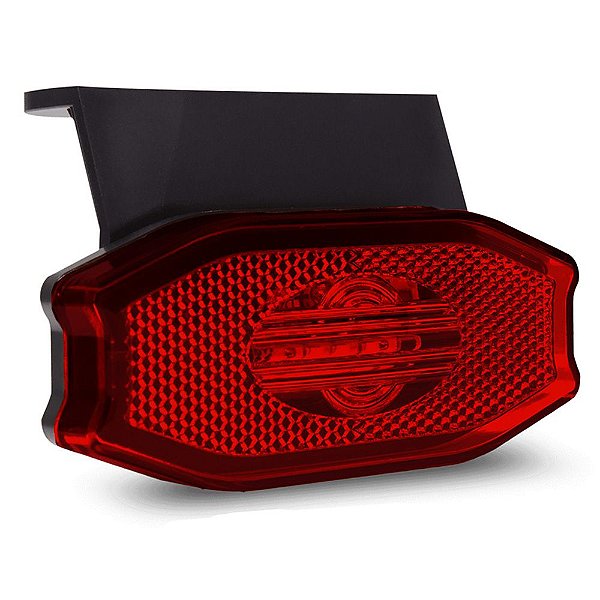 Lanterna Lateral Carreta Bau Exclusive Bivolt Vermelha 3 Led
