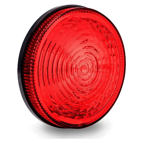 Lanterna Traseira Carreta Caminhão Led Vermelha 125mm 9 Leds