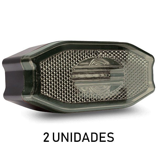2 Lanterna Lateral Carreta Exclusive Bivolt Fumê Led