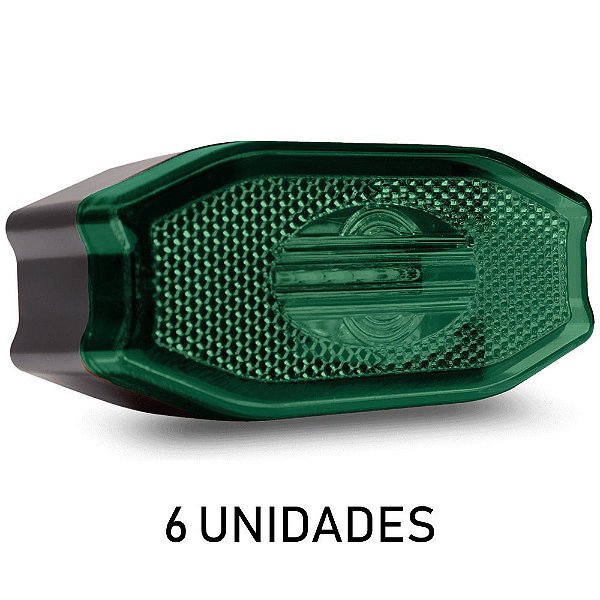 6 Lanterna Lateral Carreta Exclusive Verde Led Bivolt