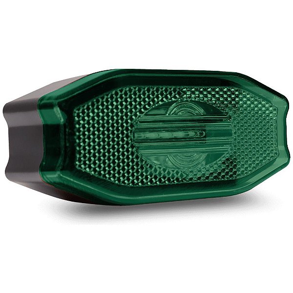 Lanterna Lateral Carreta Bau Exclusive Bivolt Verde 3 Leds