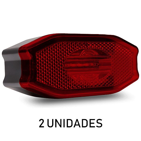 Lanterna Lateral Carreta Exclusive Vermelha Led 2 unidades
