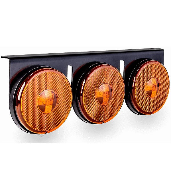 Lanterna 3 Marias Bojuda Foguinho Caminhão Carreta Led Âmbar