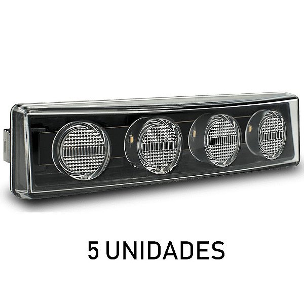 5 Lanterna Tapa Sol Caminhão Led Bivolt Cristal