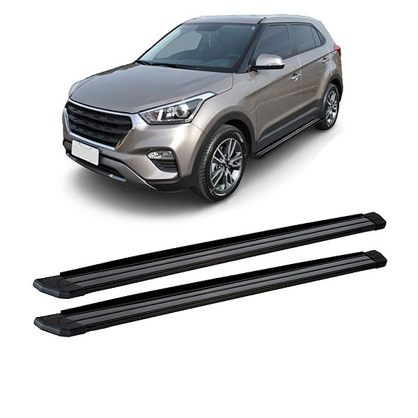 Estribo Creta 2017 em diante Preto Aluminio Slim