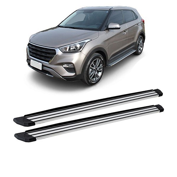 Estribo Creta 2017 em diante Anodizado Aluminio Slim