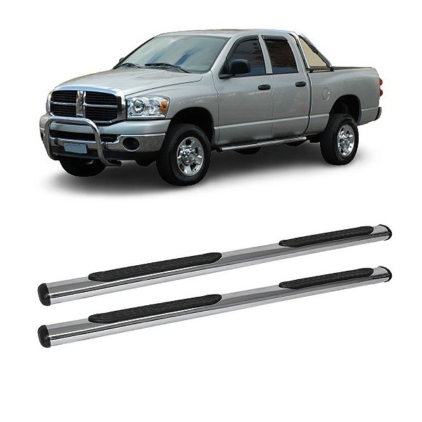 Estribo Dodge RAM 2006 a 2011 Cabine Dupla Cromo Oblongo