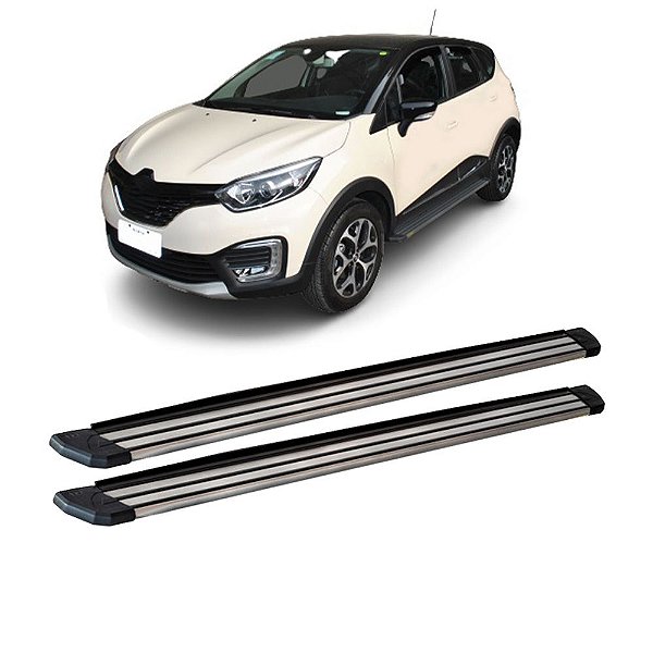 Estribo Captur 2017 em diante Grafite Aluminio Slim