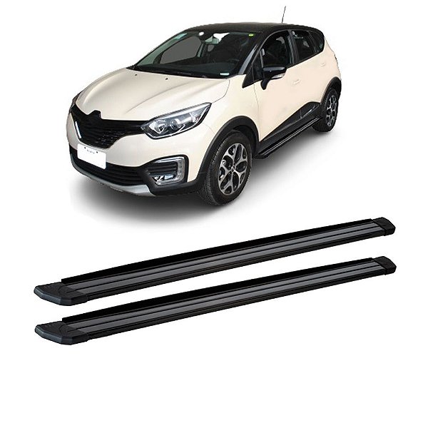 Estribo Captur 2017 em diante Preto Aluminio Slim