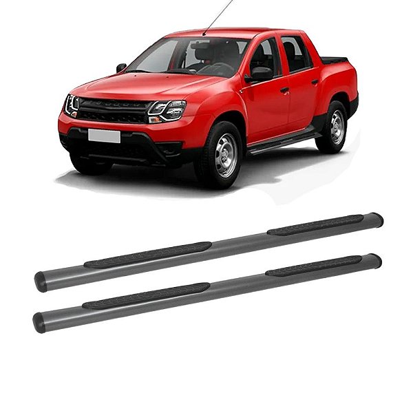 Estribo Duster Oroch Express 2017 em diante Grafite Oblongo