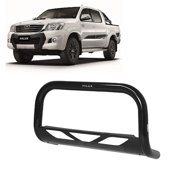 Parachoque de Impulsão Hilux 2005 a 2015 com chapa Preto