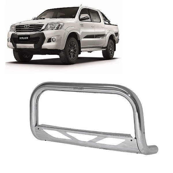 Parachoque de Impulsão Hilux 2005 a 2015 com chapa Cromado