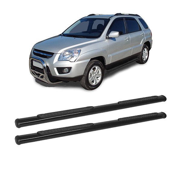 Estribo Sportage 2007 a 2010 Preto Oblongo