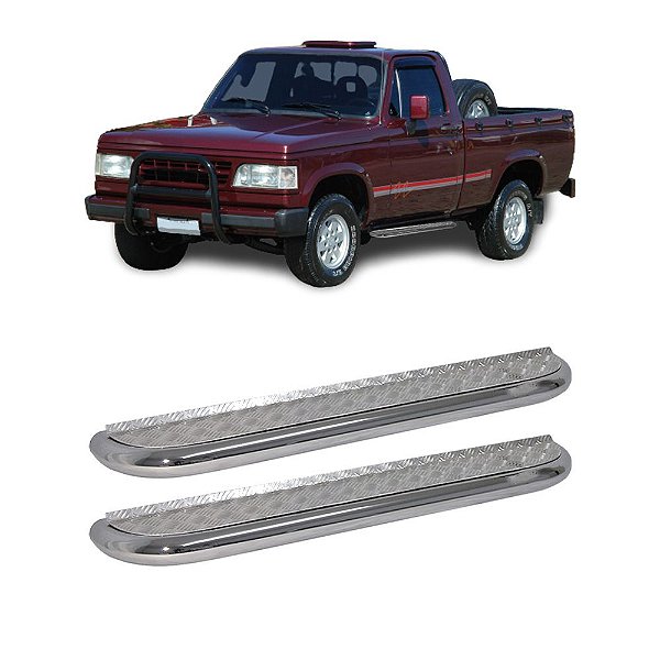Estribo D20 1986 a 1996 Cromo Plataforma