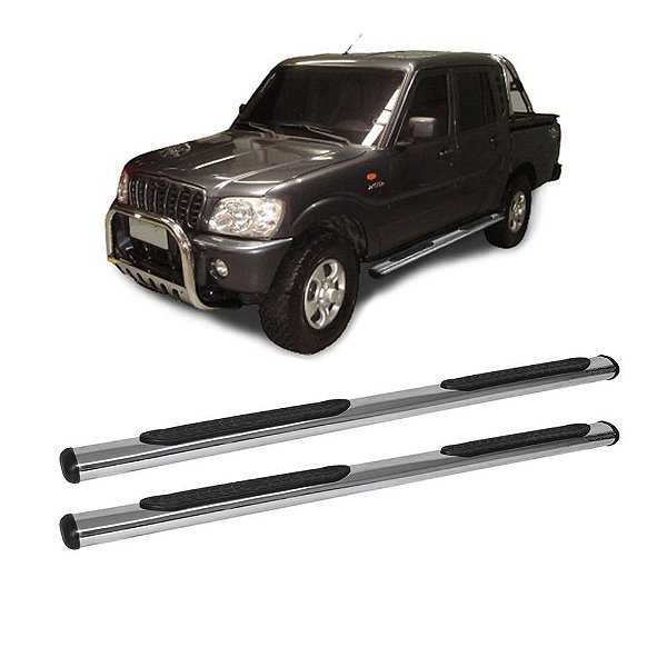 Estribo Pick-Up 2008 em diante Cabine Dupla Cromado Oblongo
