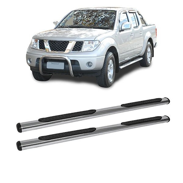 Estribo Frontier XE 2008 a 2016 Cabine Dupla Cromo Oblongo
