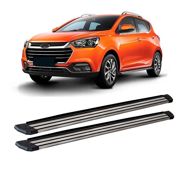 Estribo JAC T40 2017 a 2020 Grafite Aluminio Slim