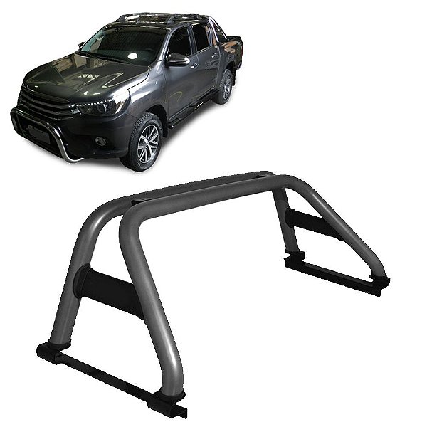 Santo Antônio Hilux 2016 em diante CD sem grade Grafite
