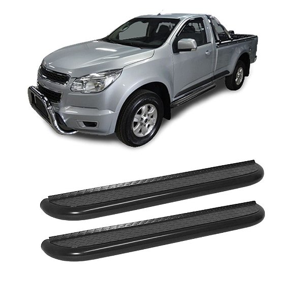 Estribo S10 2013 em diante Cabine Simples Preto Plataforma