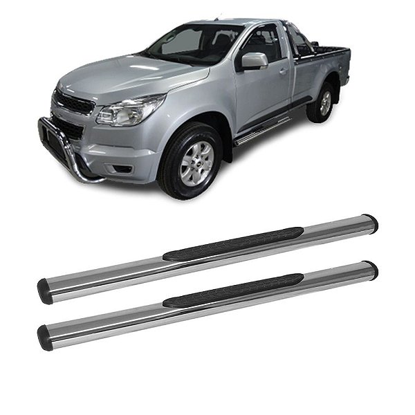 Estribo S10 2013 em diante Cabine Simples Cromo Oblongo