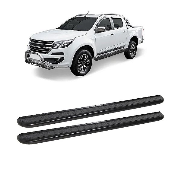 Estribo S10 2013 em diante Cabine Dupla Preto Plataforma
