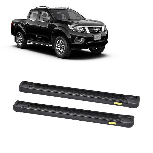 Estribo NP300 2016 2017 2018 Preto Cabine Dupla Alumínio
