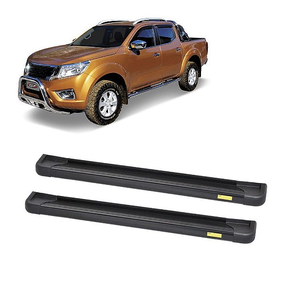 Estribo Frontier 2017 Cabine Dupla Alumínio Preto