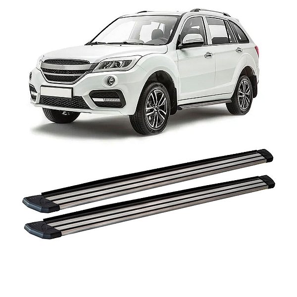 Estribo Lifan X60 2017 em diante Grafite Aluminio Slim