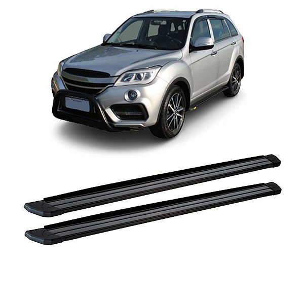 Estribo Lifan X60 2017 em diante Preto Aluminio Slim