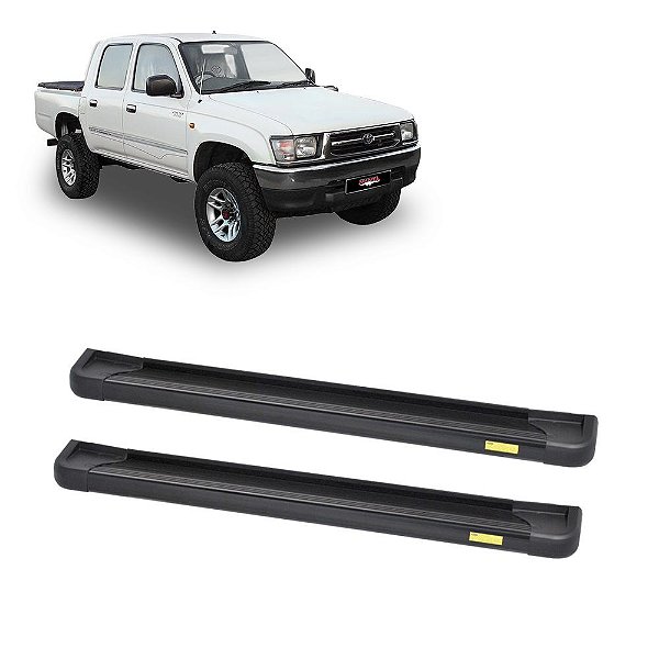 Estribo Hilux 1997 1998 1999 2000 2001 2002 a 2004 CD Preto