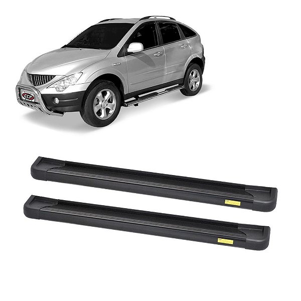 Estribo Actyon SUV 2008 2009 2010 2011 2012 a 2020 Preto