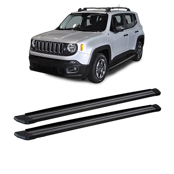 Estribo Renegade 2015 em diante Preto Aluminio Slim