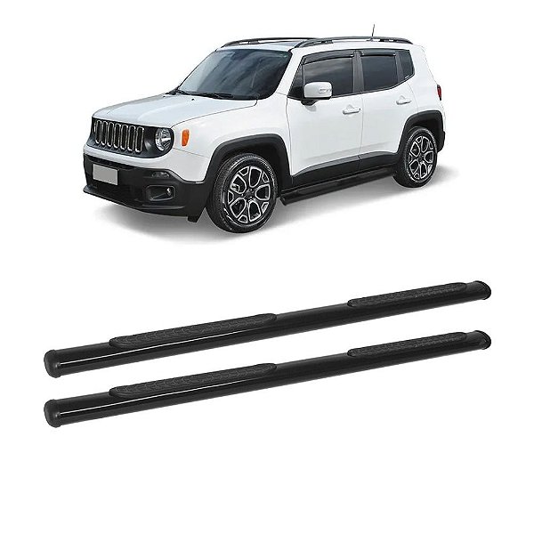Estribo Renegade 2015 em diante Preto Oblongo