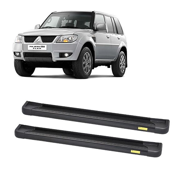 Estribo Pajero IO 2000 2001 2002 2003 2004 2005 a 2020 Preto