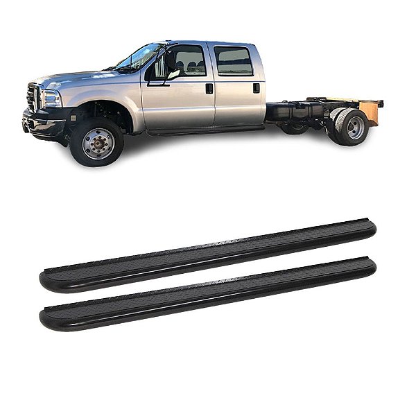 Estribo F4000 1999 a 2012 Cabine Dupla Preto Plataforma