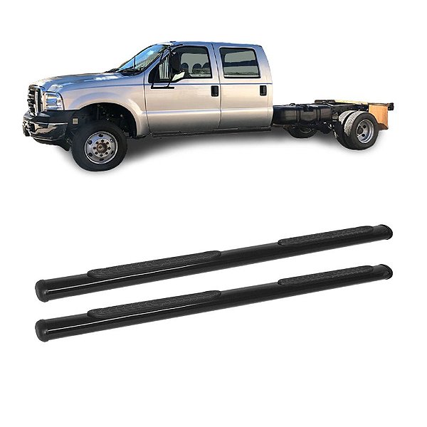 Estribo F4000 1999 a 2012 Cabine Dupla Preto Oblongo