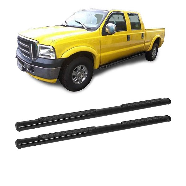 Estribo F350 1999 a 2012 Cabine Dupla Preto Oblongo