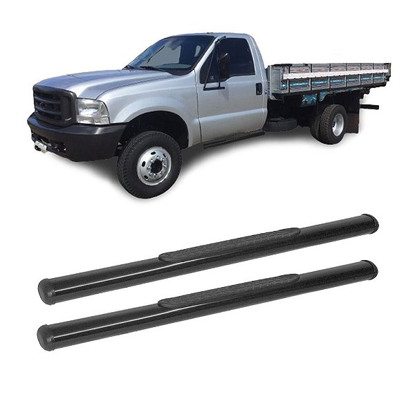 Estribo F4000 1999 a 2012 Cabine Simples Preto Oblongo