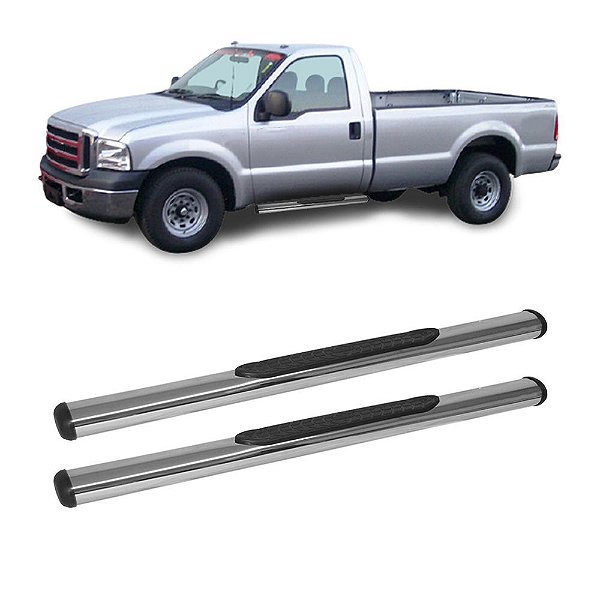 Estribo F350 1999 a 2012 Cabine Simples Cromado Oblongo