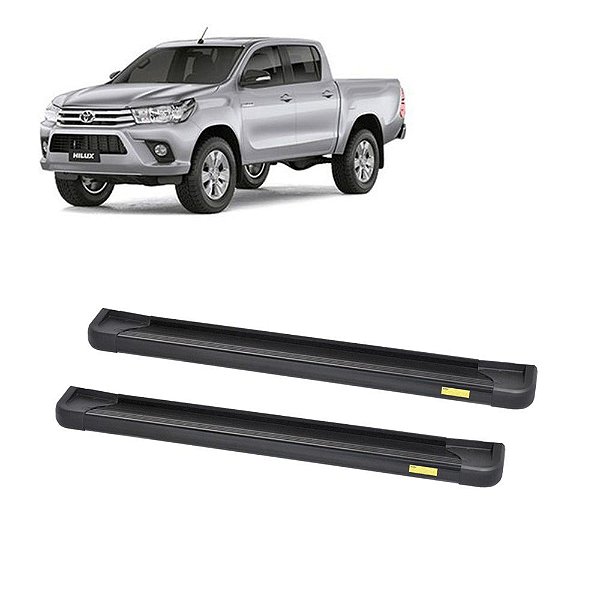 Estribo Hilux 2016 2017 2018 Preto Cabine Simples Alumínio