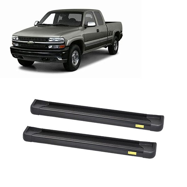 Estribo Silverado 1997 1998 1999 2000 2001 Preto Cab Simples
