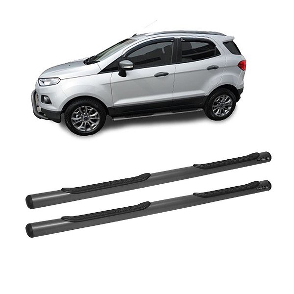 Estribo EcoSport 13 em diante Redondo Grafite