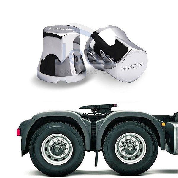 Capa de Porca Escrita - Para Scania - 33mm 20 Unidades
