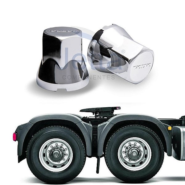 Kit Capa de Porca Escrita Para Volvo 33mm