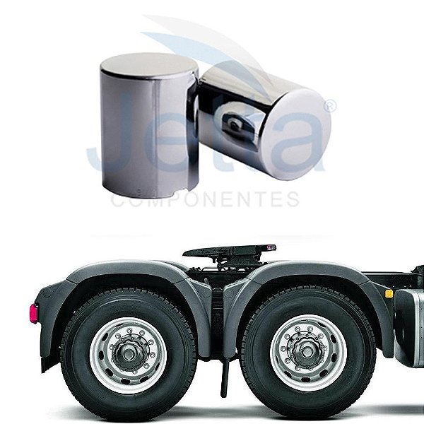 Conjunto Capa de Porca Roda Boliviana 32/33mm Cromada
