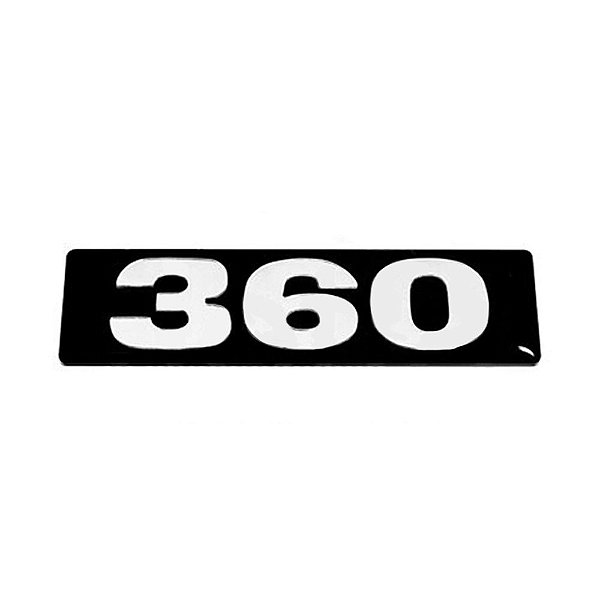 Emblema Potência Acrilico Preto com Espelhado P Scania 360